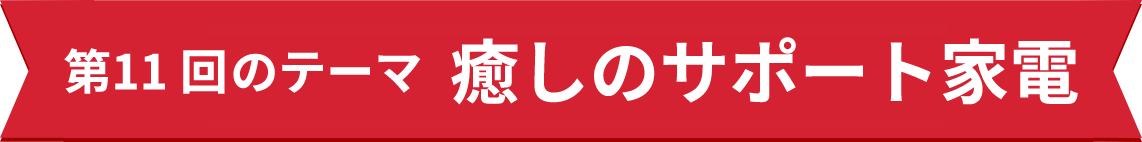 第11回のテーマ 癒しのサポート家電